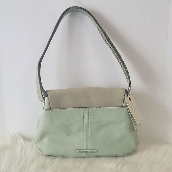 Lucky Brand Lyia leather crossbody bag in seagrass color NEW - Picture 8 of 15